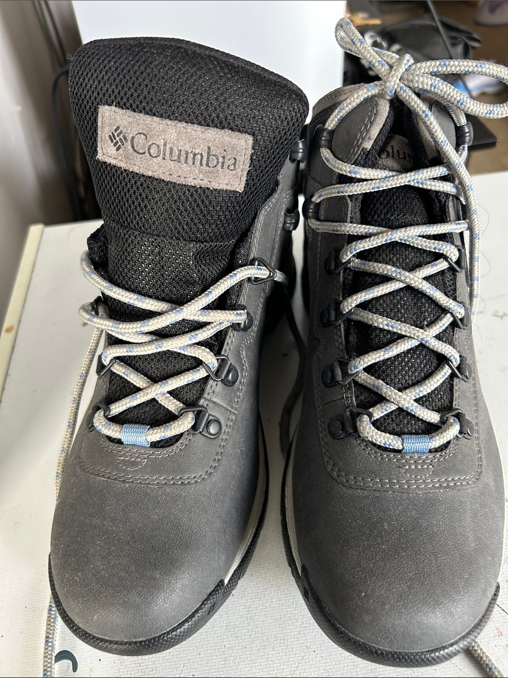 Columbia  Gray Hiking Boots with Patterned Laces